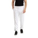 TOMMY HILFIGER Erkek Dokuma Kumaş Jogger Eşofman Altı, Normal Bel, Düz Model, Beyaz, S