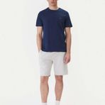 Tommy Hilfiger Erkek ESS Seasonal Reg Fit Solid Tee Mw0mw39995 S/S Tişört, Mavi, 2XL(IT)