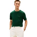 Tommy Hilfiger Erkek ESS Seasonal Reg Fit Solid Tee Mw0mw39995 S/S Tişört, Yeşil (Gece Yeşili), S