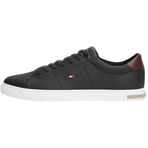 Tommy Hilfiger Erkek ESSENTIAL LEATHER DETAIL VULC Spor Ayakkabı Black 41