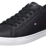 Tommy Hilfiger Erkek ESSENTIAL LEATHER DETAIL VULC Spor Ayakkabı Black 44
