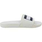Tommy Hilfiger Erkek Flip Flops Slide Terlik Günlük Kullanım İçin Ekru Renk Konforlu Tasarım EM0EM01191