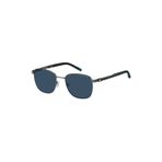 Tommy Hilfiger Erkek Füme-mavi Polarize Cam Çelik Kapalı Çerçeve Dikdörtgen Güneş Gözlüğü Th2138/s Kj1ku 53-20 GU036802