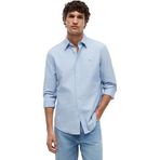 TOMMY HILFIGER Erkek Gömleği SOLID HERITAGE OXFORD RF SHIRT Shirt Shirt Blue S