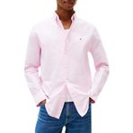 Tommy Hilfiger Erkek Gömlek Oxford Gömlek Uzun Kollu, Pembe (Gül Yaprağı), XL