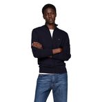 Tommy Hilfiger Erkek Hafif Tam Fermuarlı Kazak, Çöl Gökyüzü, XL