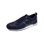 Tommy Hilfiger Erkek ICONIC LEATHER SUEDE MIX RUNNER Spor Ayakkabı MIDNIGHT 44