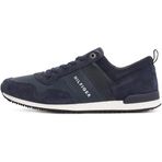 Tommy Hilfiger Erkek ICONIC LEATHER SUEDE MIX RUNNER Spor Ayakkabı MIDNIGHT 45