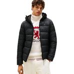 Tommy Hilfiger Erkek Kapitone Ceket Mid Weight Kapüşonlu