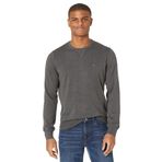 Tommy Hilfiger Erkek Katı Bisiklet Yaka Kazak, Gri Heather, XL