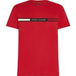 Tommy Hilfiger Erkek Kısa Kollu Yuvarlak Yaka Tişört, Kırmızı (Orta Kırmızı), XXL
