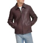 Tommy Hilfiger Erkek Klasik Suni Deri Ceket, Bordo, M