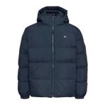 Tommy Hilfiger Erkek Marka Logolu Full Fermuarlı Kapüşonlu Günlük Kullanıma Uygun Lacivert Mont DM0D