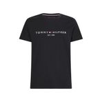 Tommy Hilfiger Erkek Marka Logolu Gündelik Kullanıma Uygun Organik Pamuklu SİYAH T-Shirt MW0MW11465B
