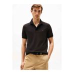 Tommy Hilfiger Erkek Marka Logolu Günlük Kullanıma Uygun Siyah Polo Yaka T-Shirt MW0MW37309 BDS