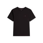 Tommy Hilfiger Erkek Marka Logolu Günlük Kullanıma Uygun Siyah T-Shirt MW0MW38626 BDS