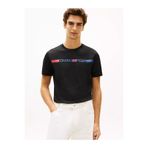 Tommy Hilfiger Erkek Marka Logolu Günlük Kullanıma Uygun Siyah T-Shirt MW0MW42368 BDS