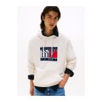 TOMMY HILFIGER Erkek Marka Logolu Kapüşonlu Şık Görünüşlü BBeyazZ Sweatshirt DM0DM22092 YBH