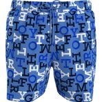 Tommy Hilfiger Erkek Medium Drawstring Print Mayo, Monotype Spell Out Blue, Small