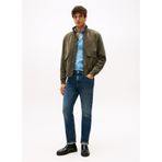 Tommy Hilfiger Erkek Normal Bel Normal Paça Denim Pantolon, Straight Denton, Mavi, 32-34