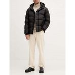 Tommy Hilfiger Erkek Normal Kalıp Kapitone Desenli Kuş Tüyü Dolgulu Isı Yalıtımlı Kapüşonlu Siyah Mont MW0MW40613-BDS - 3XL