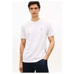 Tommy Hilfiger Erkek Normal Kesim Yuvarlak Yakalı Pamuklu Kısa Kollu Beyaz T-Shirt