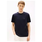 Tommy Hilfiger Erkek Normal Kesim Yuvarlak Yakalı Pamuklu Kısa Kollu Lacivert T-Shirt