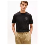 Tommy Hilfiger Erkek Normal Kesim Yuvarlak Yakalı Pamuklu Kısa Kollu Siyah T-Shirt