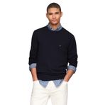 Tommy Hilfiger Erkek Pamuklu Düz Bisiklet Yaka Kazak Hafif Kazak, Büyük ve Uzun Boylarda da Mevcuttur, Çöl Gökyüzü, XXL