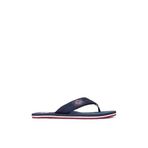 Tommy Hilfiger Erkek Patch Hilfiger Beach Sandal Fm0fm05804 Parmak Arası Terlik, Mavi Çöl Gökyüzü, 45 EU