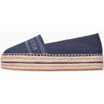 Tommy Hilfiger Erkek Platform Espadrilles Ayakkabı Uzay Mavisi Geri Dönüştürülmüş Pamuk Tabanlı