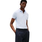 Tommy Hilfiger Erkek Polo Gömlek Kısa Kollu, Açık Mavi, M Beden