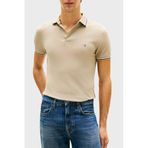 Tommy Hilfiger Erkek Polo Tişört Kısa Kollu Tipped Seasonal Slim Fit, Haki (Sandalwood), XXL
