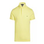 TOMMY HILFIGER Erkek Polo Tişört Sarı Logo Nakışlı Flama, Sarı, S
