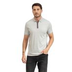Tommy Hilfiger Erkek Polo Yaka T-Shirt, Gri, XL Beden