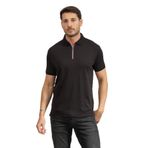 Tommy Hilfiger Erkek Polo Yaka T-Shirt, Siyah, 2XL Beden