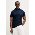 Tommy Hilfiger Erkek Polo Yaka T-shirt,%100 İyileştirilmiş Pamuk, Mavi, XS