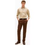 Tommy Hilfiger Erkek Regular Fit %100 Keten Logo Imzalı Uzun Kollu Bej Gömlek MW0MW41530-RBT - 2XL