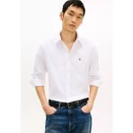 Tommy Hilfiger Erkek Regular Fit Bayrak Logo Işlemeli Uzun Kollu Beyaz Gömlek MW0MW41769-YBR