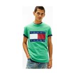 Tommy Hilfiger Erkek Regular Fit Big Flag T-Shirt - Yeşil