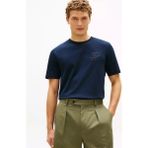 Tommy Hilfiger Erkek Regular Fit Havlu Kumaşlı Logo Işlemeli Kısa Kollu Lacivert T-Shirt MW0MW42391-DW5 - XL