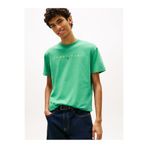 Tommy Hilfiger Erkek Regular Fit Linear Logo Detaylı T-shirt