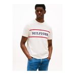 Tommy Hilfiger Erkek Regular Fit Logo Desenli Yuvarlak Yakalı Pamuklu Kısa Kollu Sarı T-Shirt