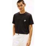 Tommy Hilfiger Erkek Regular Fit Th Logo Işlemeli Pamuklu Kısa Kollu Siyah T-Shirt MW0MW43066-BDS - 2XL