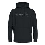 Tommy Hilfiger Erkek Siyah Kapüşonlu Sweatshirt