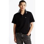 Tommy Hilfiger Erkek Siyah Regular Fit Polo Yaka T-Shirt