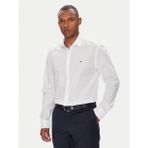 Tommy Hilfiger Erkek Slim Fit Esnek Pamuklu Kumaş Uzun Kollu Beyaz Gömlek MW0MW38347-YCF - 39