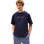 TOMMY HILFIGER Erkek SS TEE CONT. LOGO Tişört Desert Sky L