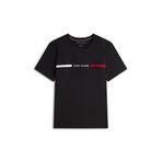 Tommy Hilfiger Erkek S/S Tişört, siyah siyah), L