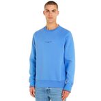 Tommy Hilfiger Erkek Sweatshirt Logo Tipped Bisiklet Yaka, Mavi (Blue Spell), M